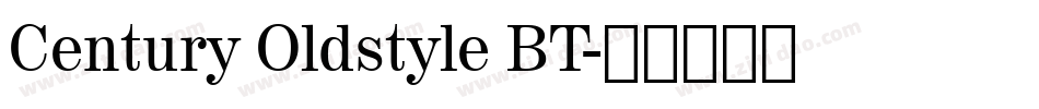 Century Oldstyle BT字体转换